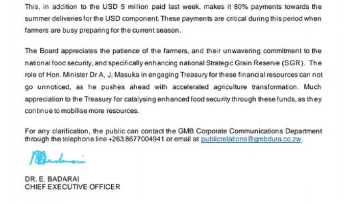 GMB Farmer Payments Boosted by $10M Treasury Release